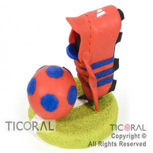 ADORNO MAQUETA BOTIN DE FUTBOL SAN LORENZO A. PORCELANA FRIA x 1